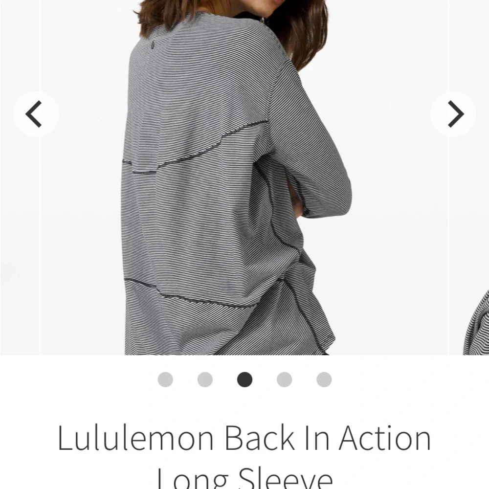 lululemon athletica Gray Ribbed Long Sleeve Tee - Picture 3 of 6